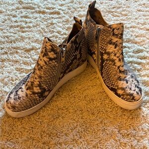 Steve Madden Snake Print Ankle Booties